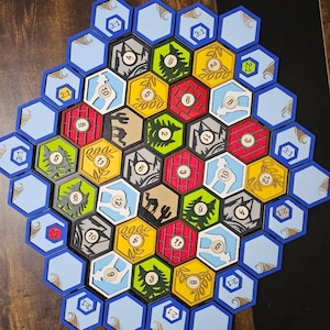 Artisan Settlers of Catan Inspired Board - SVG